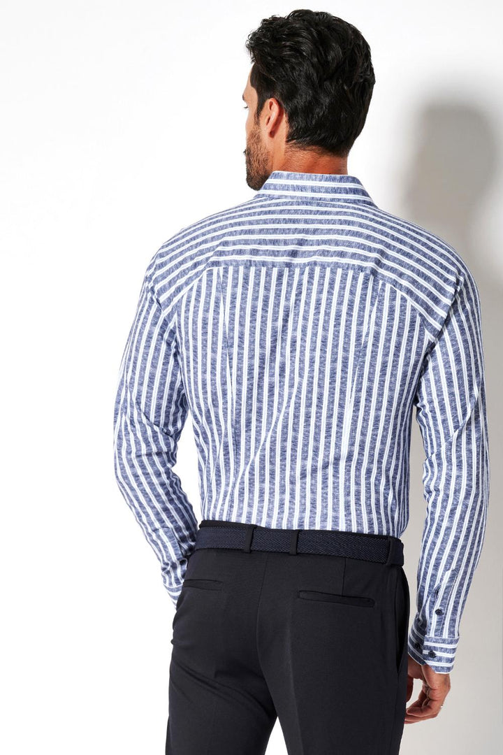 DESOTO overhemd-100% katoen-HEREN SHIRTS-Blauw