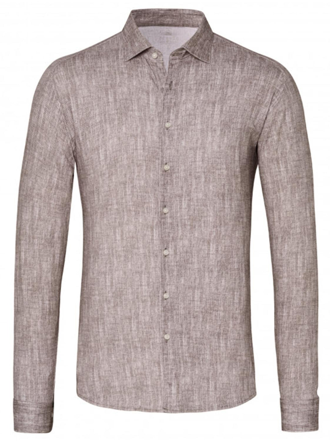 DESOTO shirt KENT slim-100% katoen-HEREN SHIRTS-Bruin