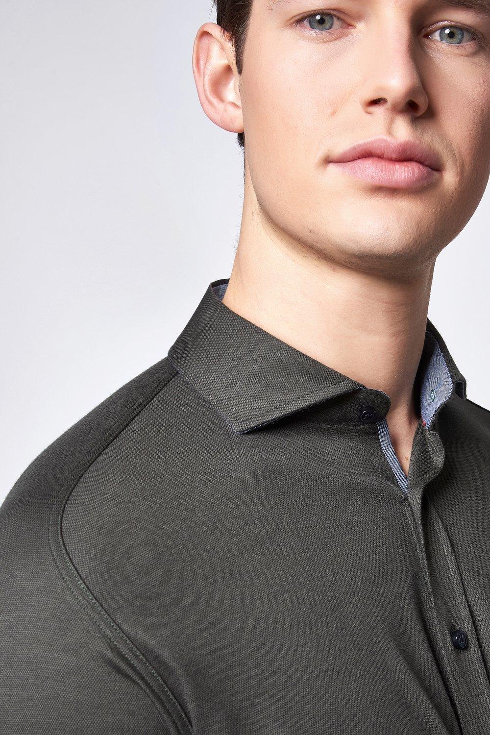 DESOTO shirt NEW HAI 1/1-100% katoen-HEREN SHIRTS-Groen