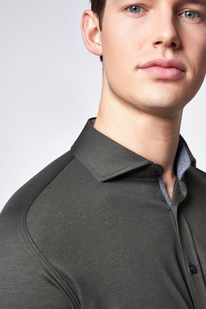 DESOTO shirt NEW HAI 1/1-100% katoen-HEREN SHIRTS-Groen