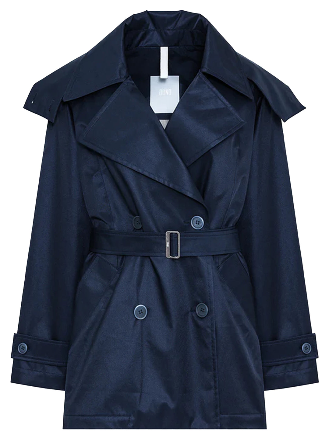 Duno Aurel trenchcoat – Blauw-60% katoen, 40% polyester-DAMES JASSEN & JACKS-Blauw