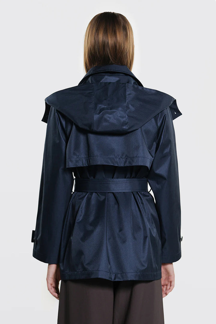 Duno Aurel trenchcoat – Blauw-60% katoen, 40% polyester-DAMES JASSEN & JACKS-Blauw