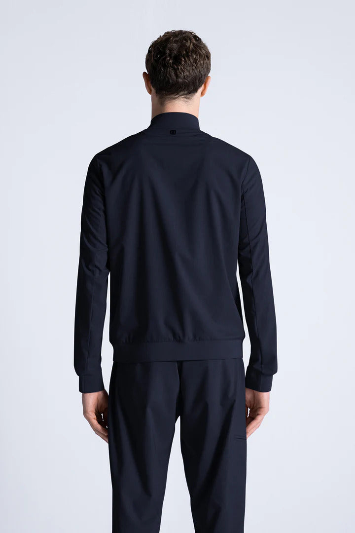 DUNO bomberjack SOUND MAROLA-30% Wol<br />62% Polyester<br />8% Elastaan-HEREN JASSEN & JACKS-Blauw