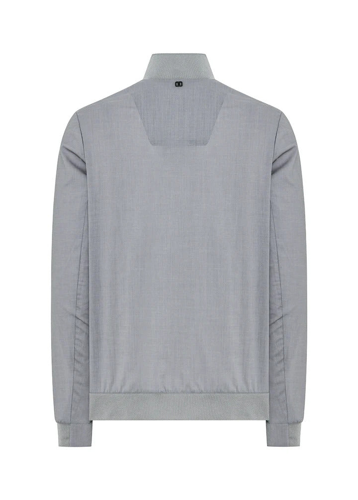 DUNO bomberjack SOUND MAROLA-30% Wol<br />62% Polyester<br />8% Elastaan-HEREN JASSEN & JACKS-Grijs