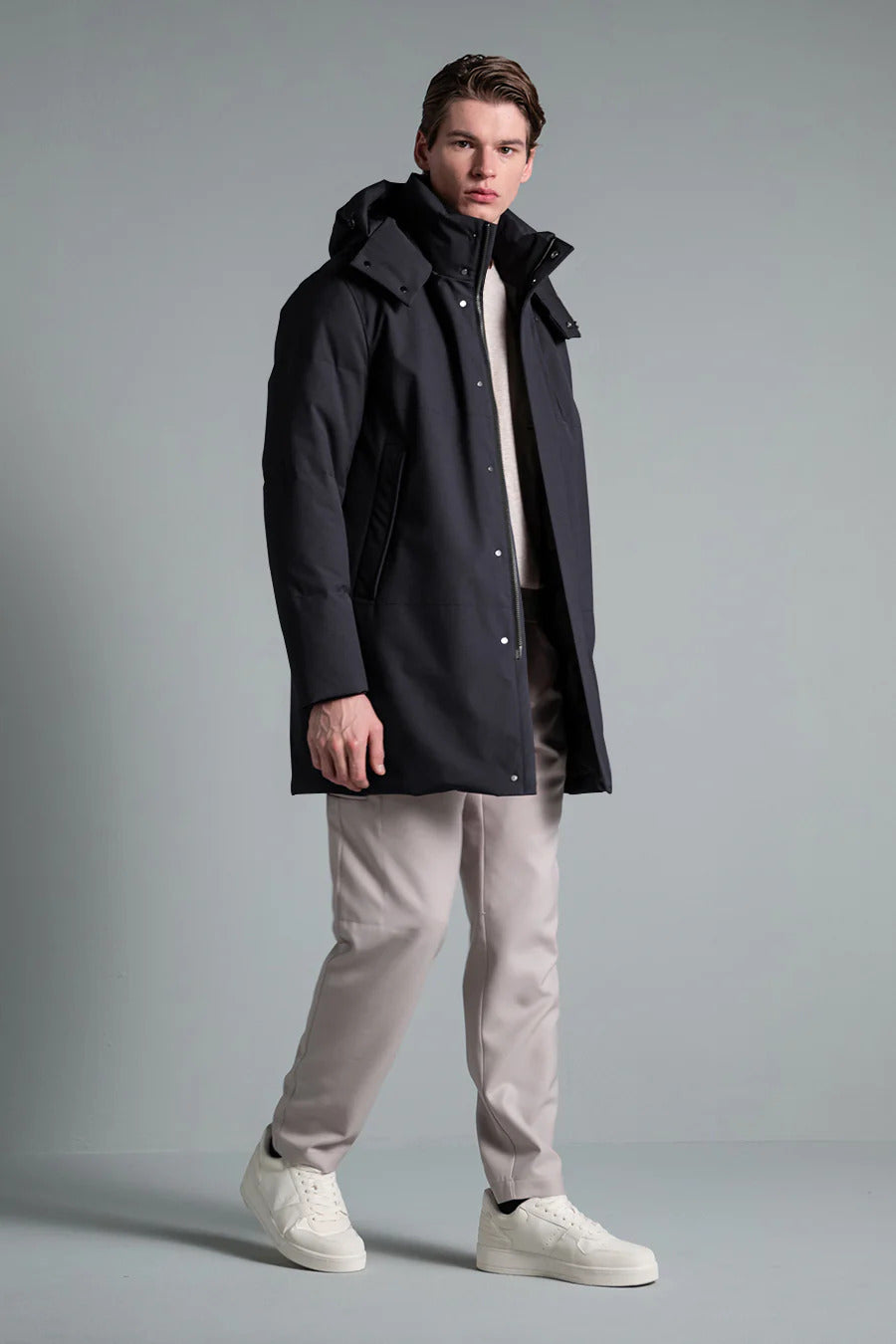 Duno Geyser P Down Parka – Grijs-70% Polyester<br />30% Viscose-HEREN JASSEN & JACKS-Grijs