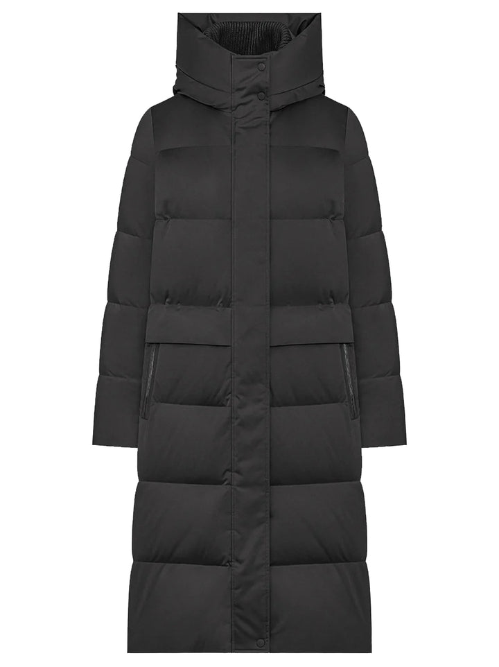 Duno SHEGAN Lange Donsjas – Bruin-100% polyester-DAMES JASSEN & JACKS-Bruin