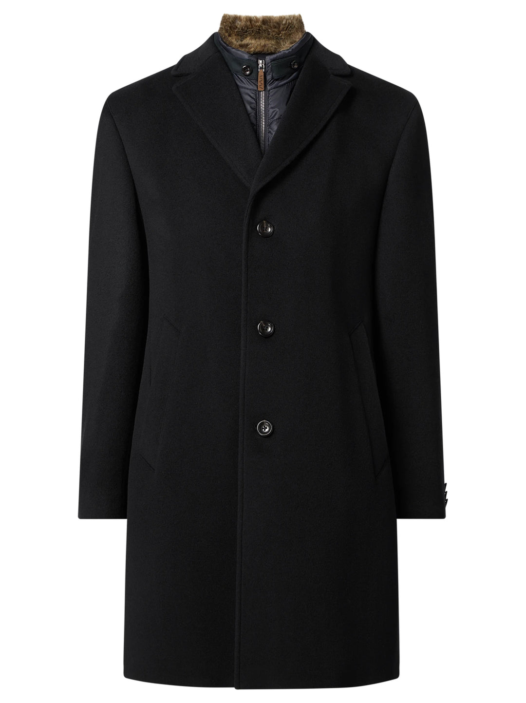 Eduard Dressler coat wol & kasjmier-70% Wol<br />10% Kasjmier<br />20% Polyamide-HEREN JASSEN & JACKS-Blauw