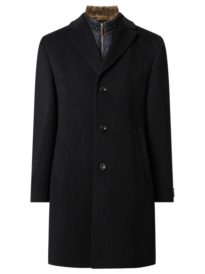 Eduard Dressler coat wol & kasjmier-70% Wol<br />10% Kasjmier<br />20% Polyamide-HEREN JASSEN & JACKS-Blauw