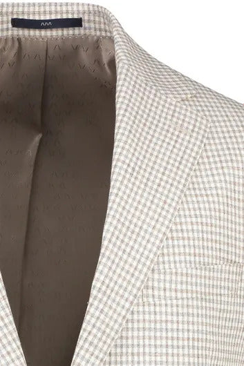 Eduard dressler colbert-36% katoen, 35% linnen, 21% wol-HEREN PAKKEN & COLBERTS-Beige