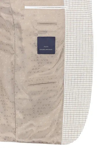 Eduard dressler colbert-36% katoen, 35% linnen, 21% wol-HEREN PAKKEN & COLBERTS-Beige
