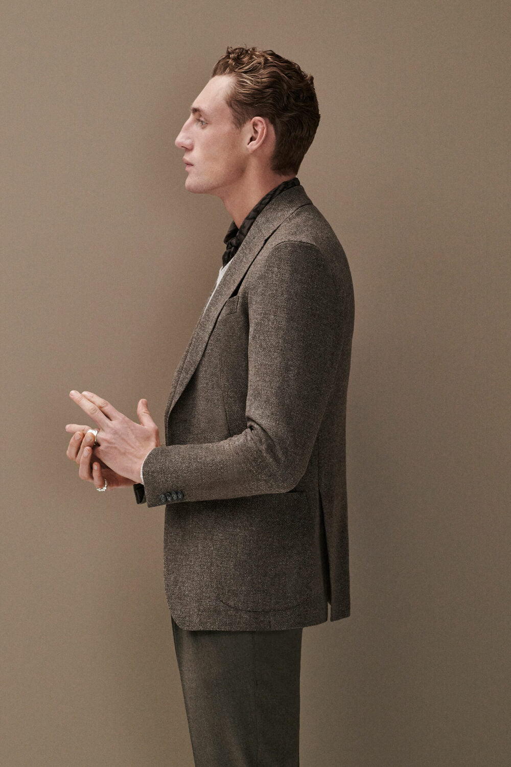 Eduard Dressler su-SAWYER-HL colbert-100% scheerwol-HEREN PAKKEN & COLBERTS-Bruin