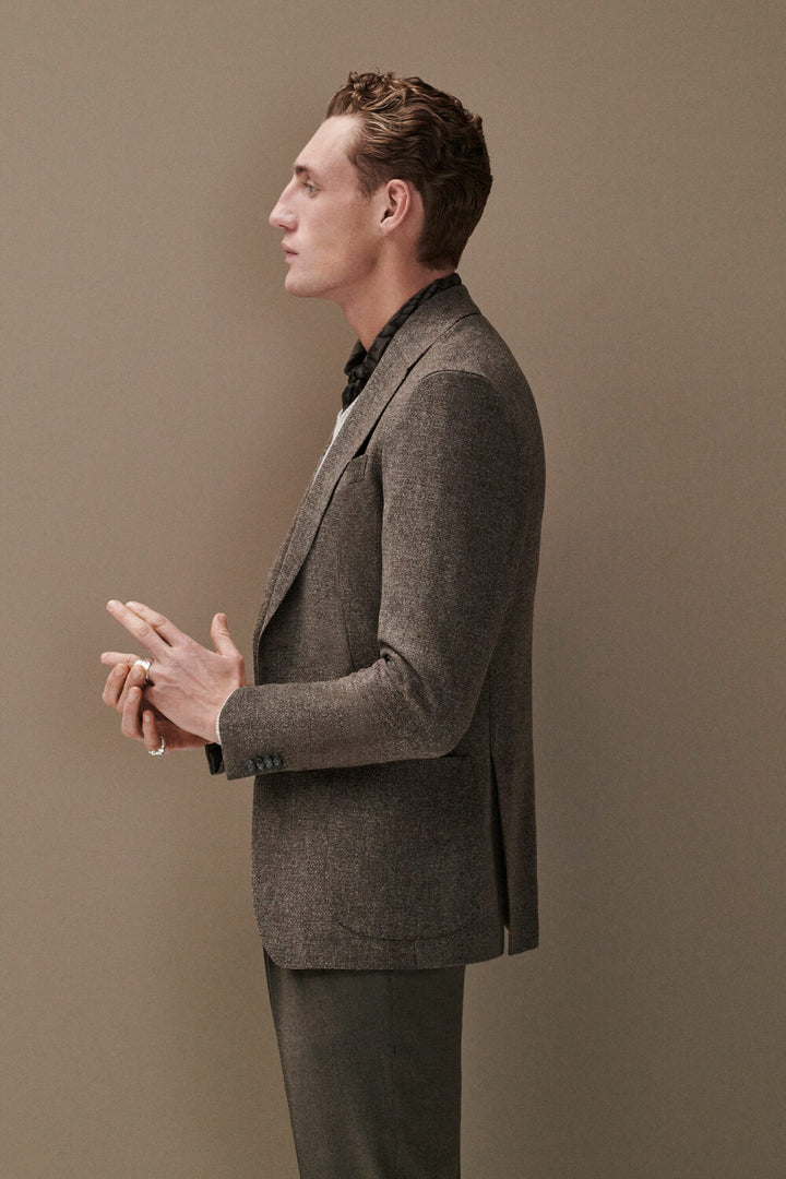 Eduard Dressler su-SAWYER-HL colbert-100% scheerwol-HEREN PAKKEN & COLBERTS-Bruin