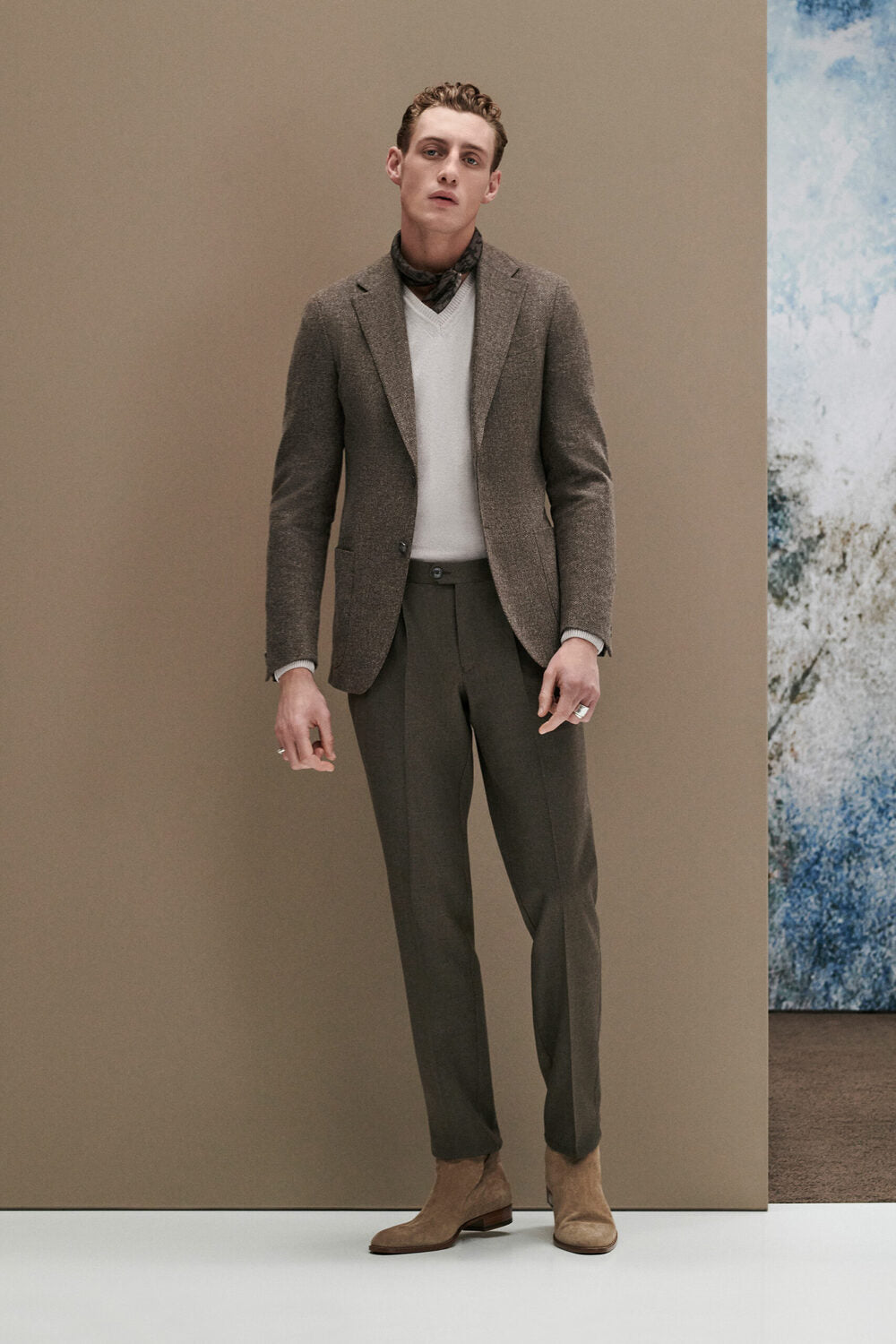 Eduard Dressler su-SAWYER-HL colbert-100% scheerwol-HEREN PAKKEN & COLBERTS-Bruin