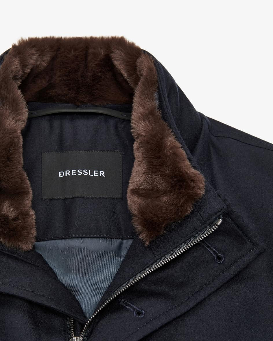 Eduard Dressler Wollen Jas – Blauw-100% wol-HEREN JASSEN & JACKS-Blauw