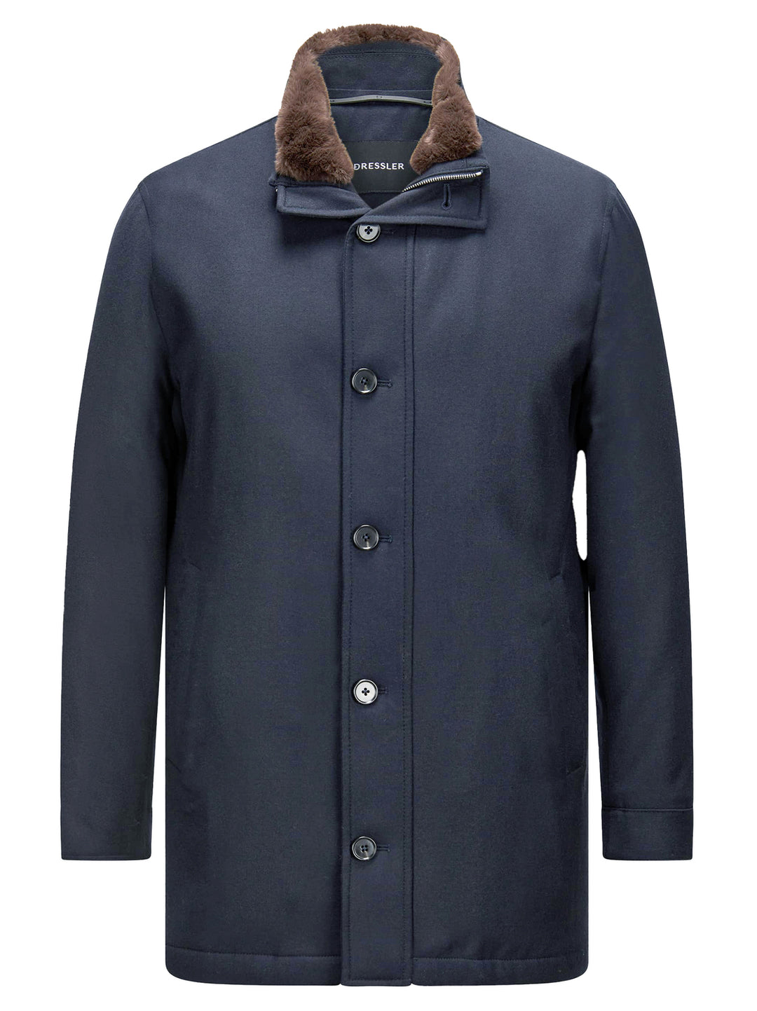 Eduard Dressler Wollen Jas – Donkerblauw-100% wol-HEREN JASSEN & JACKS-Blauw