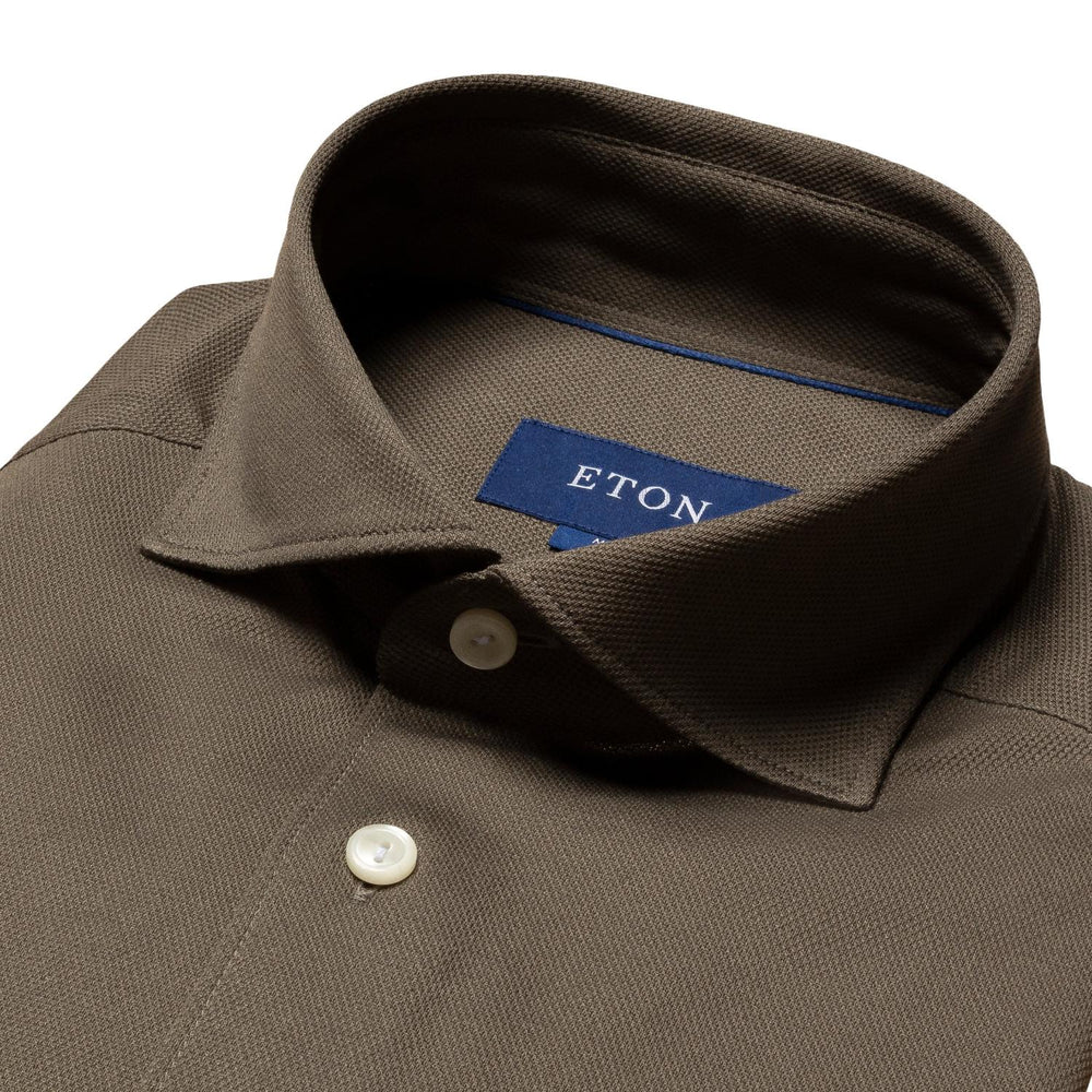 Eton casual overhemd-100% katoen-HEREN SHIRTS-Groen