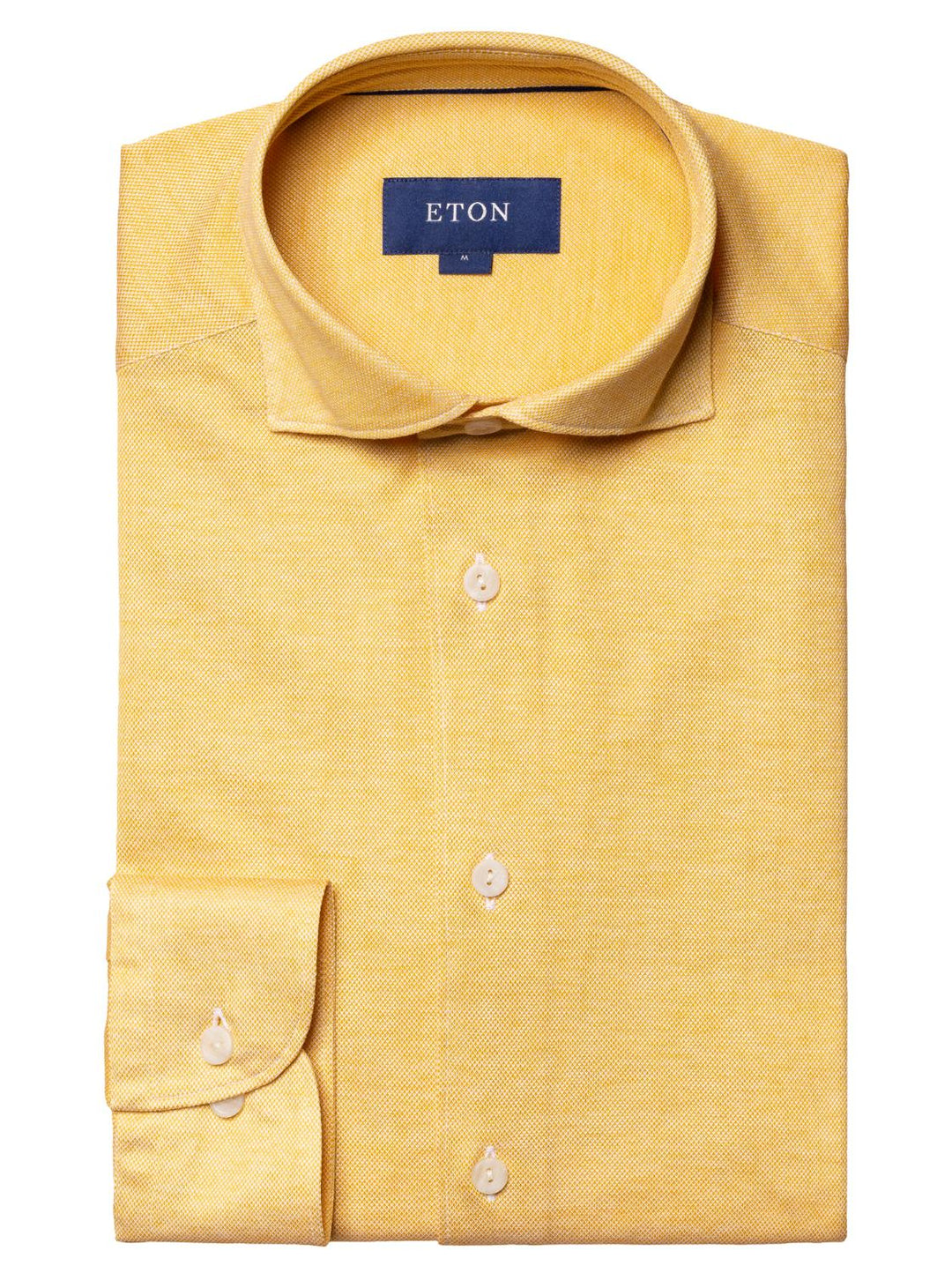 Eton casual shirt-100% katoen-HEREN SHIRTS-Geel