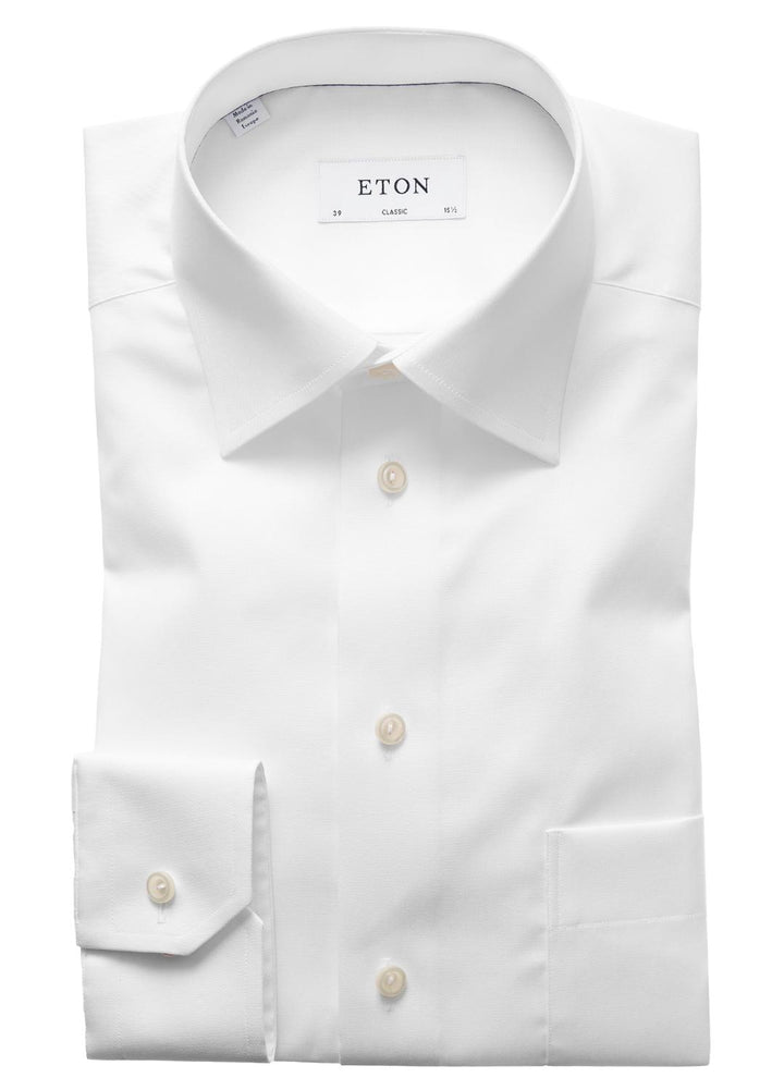 Eton classic fit overhemd-100% katoen-HEREN SHIRTS-Wit