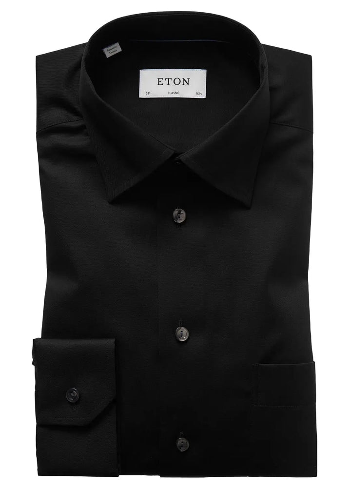 Eton classic fit overhemd-100% katoen-HEREN SHIRTS-Zwart