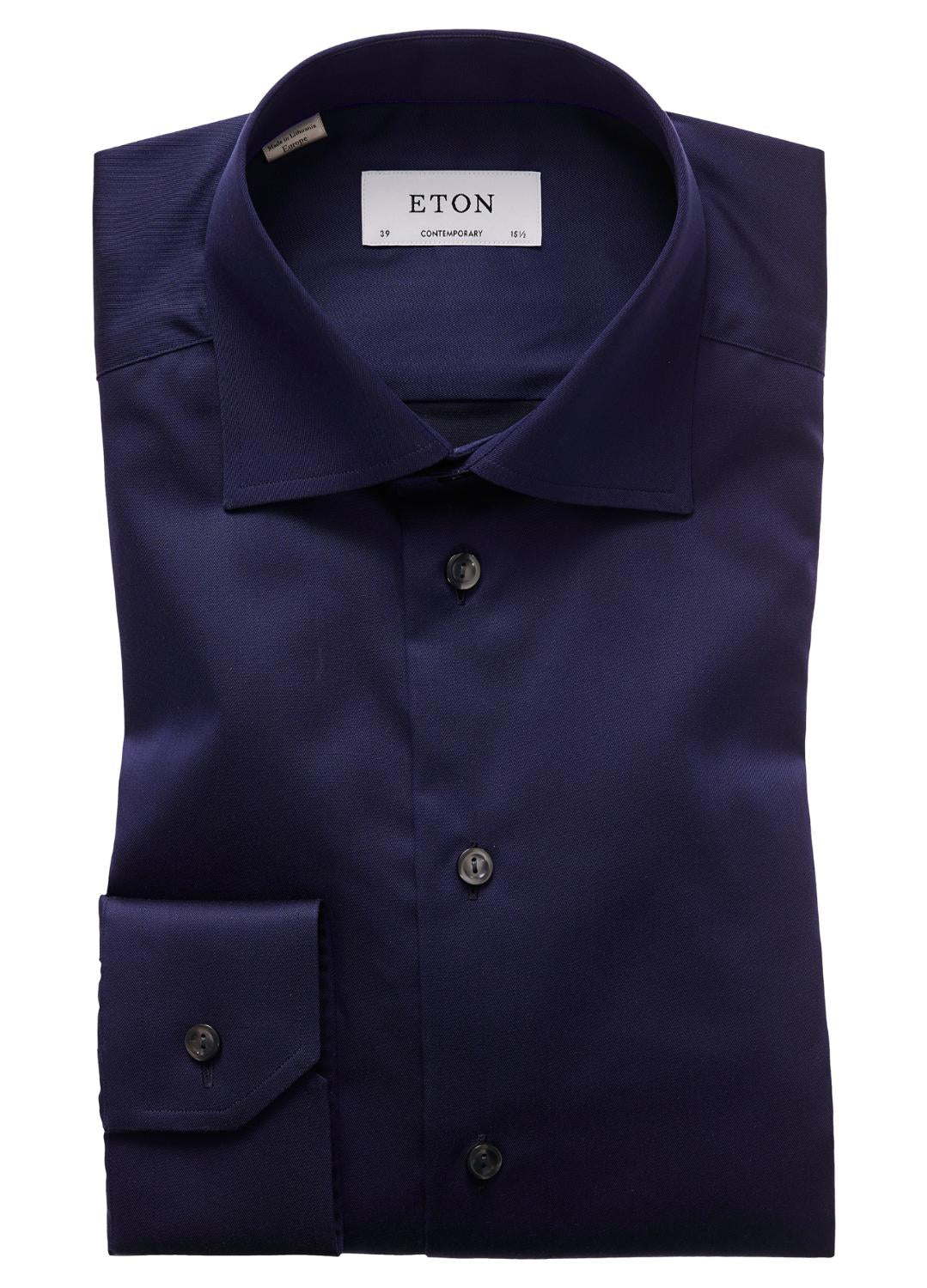 Eton contemporary fit overhemd-100% katoen-HEREN SHIRTS-Blauw