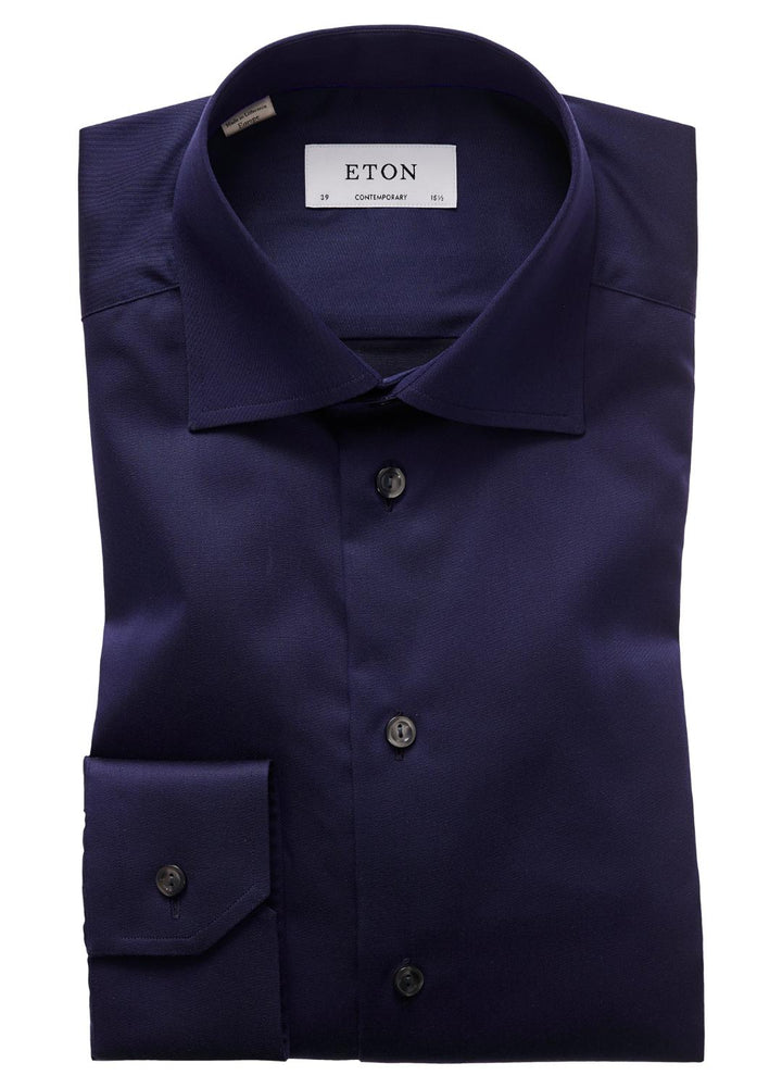 Eton contemporary fit overhemd-100% katoen-HEREN SHIRTS-Blauw