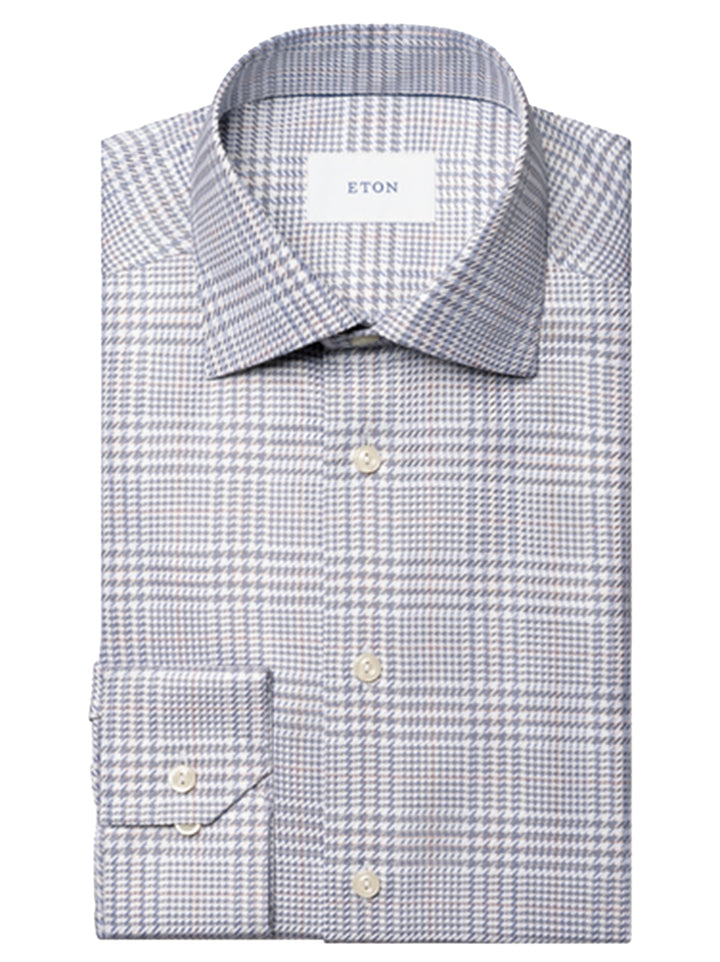 Eton Contemporary Fit Overhemd – Blauw-100% katoen-HEREN SHIRTS-Blauw
