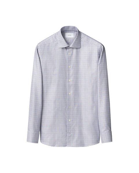 Eton Contemporary Fit Overhemd – Blauw-100% katoen-HEREN SHIRTS-Blauw