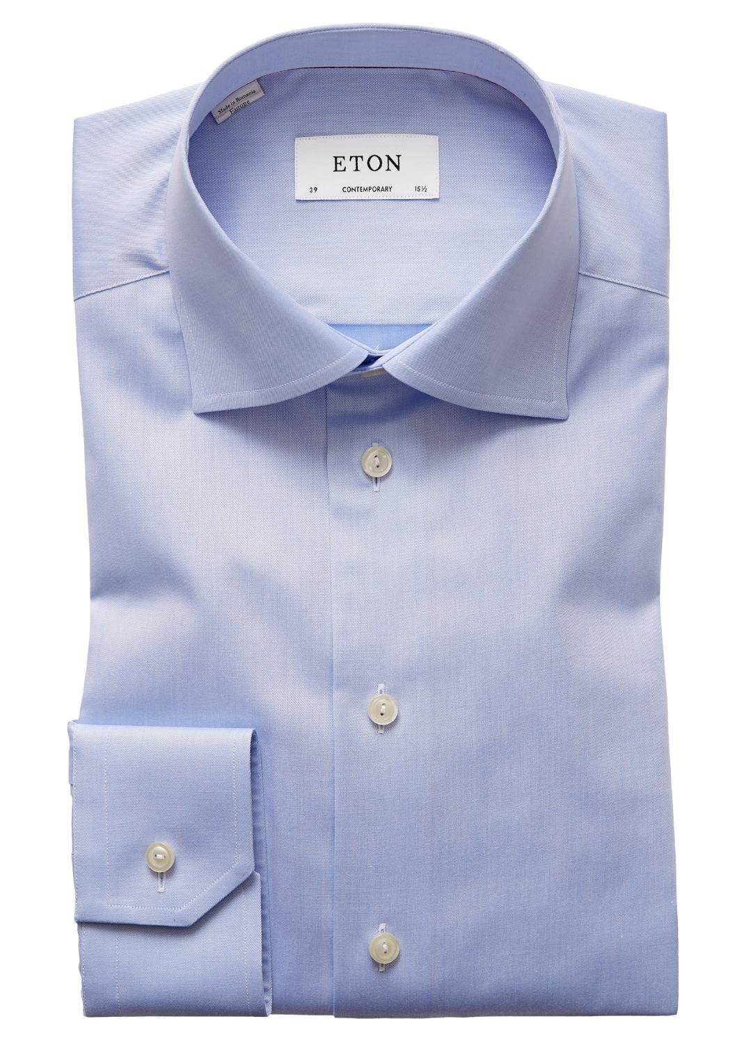 Eton contemporary shirt NOS-100% katoen-HEREN SHIRTS-Blauw
