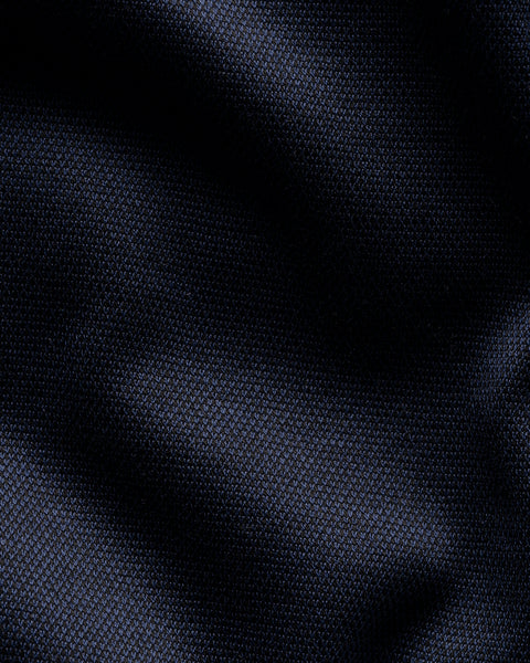 Eton Filo di Scozia Knit Shirt Casual Fit  – Blauw-100% katoen-HEREN SHIRTS-Blauw