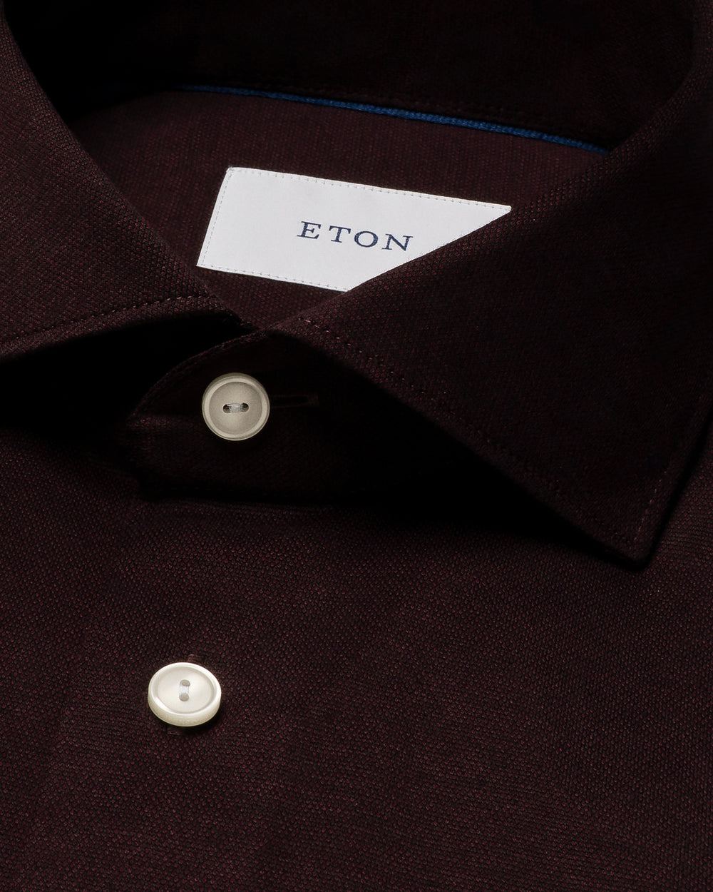 Eton Filo di Scozia Knit Shirt Contemporary Fit-100% katoen-HEREN SHIRTS-Rood