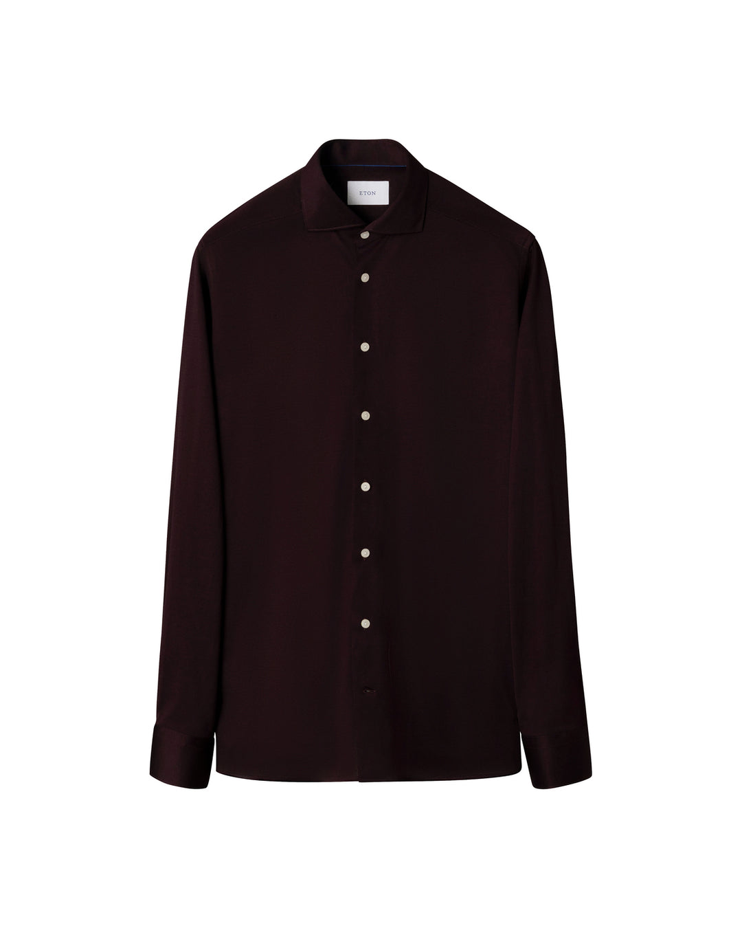 Eton Filo di Scozia Knit Shirt Contemporary Fit-100% katoen-HEREN SHIRTS-Rood