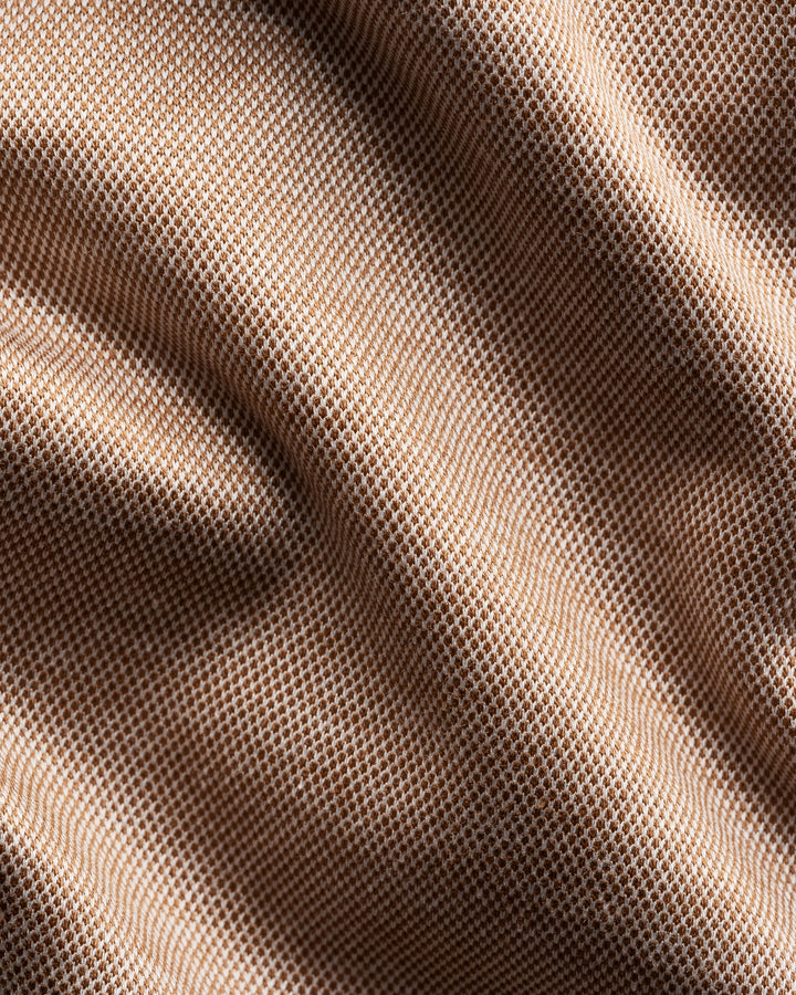 Eton Filo di Scozia Knit Shirt Slim Fit – Bruin-100% katoen-HEREN SHIRTS-Bruin