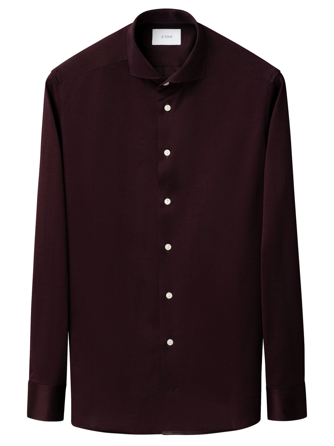 Eton Filo di Scozia Knit Shirt Slim Fit – Rood-100% katoen-HEREN SHIRTS-Rood