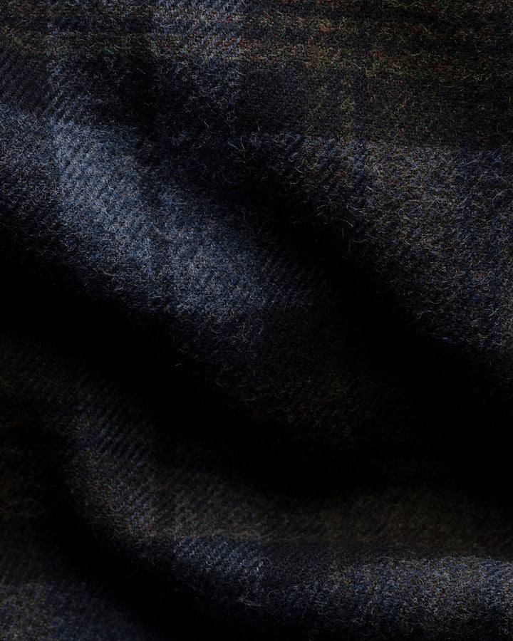 Eton Flanellen Ruitshirt – Blauw-100% katoen-HEREN SHIRTS-Blauw