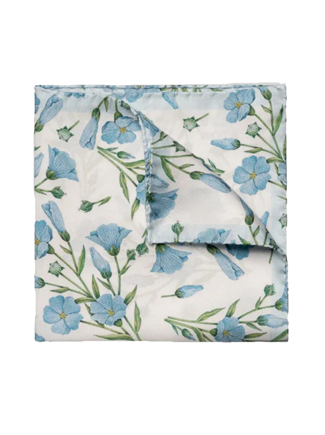 Eton floral silk pochette-100% zijde-HEREN DAS/ STRIK/POCHETTE-Blauw