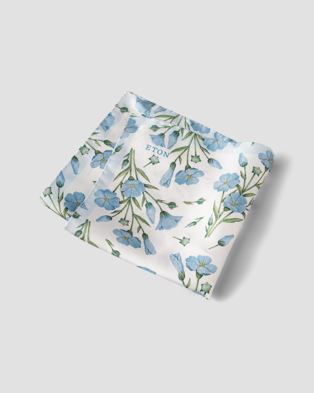Eton floral silk pochette-100% zijde-HEREN DAS/ STRIK/POCHETTE-Blauw