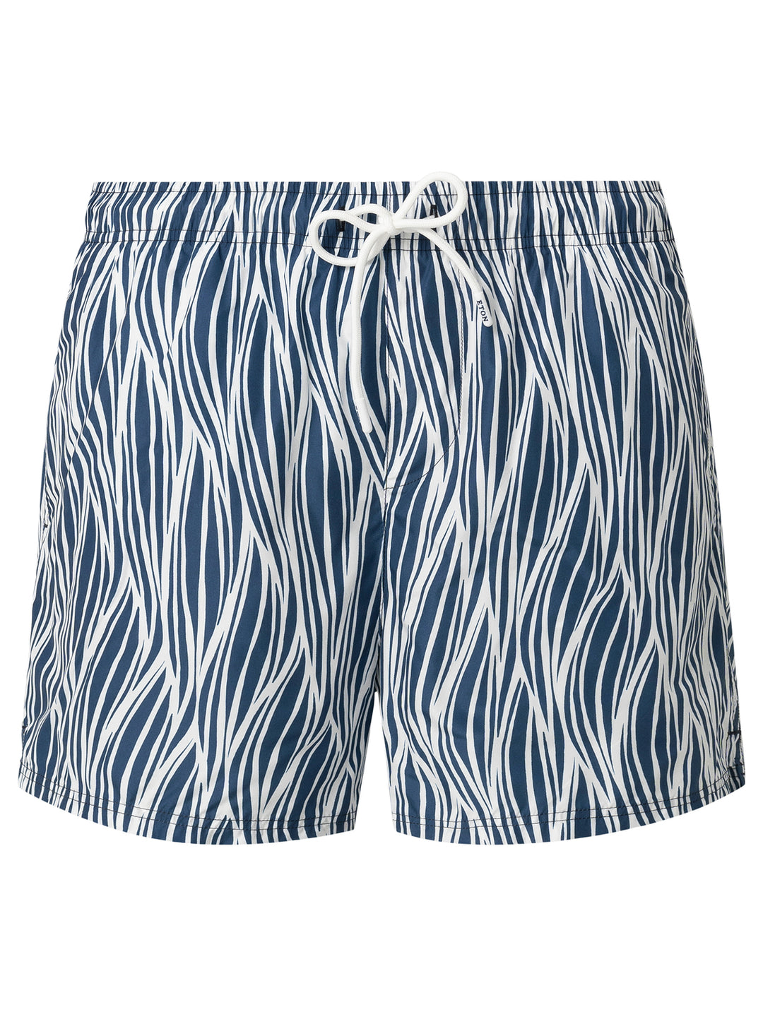 Eton Geometrical Stripe Swim Shorts – Blauw-100% polyester-HEREN BROEKEN-Blauw