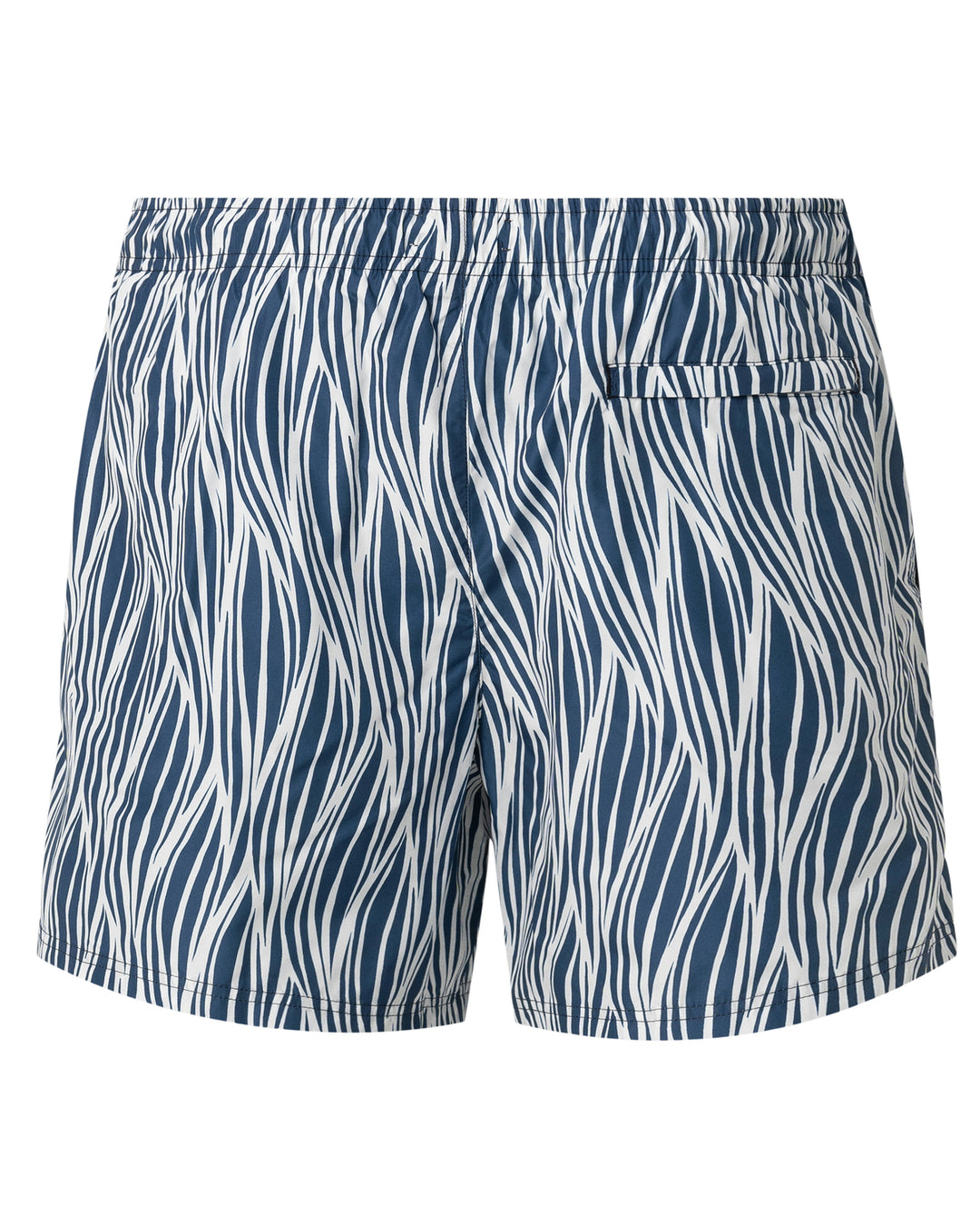 Eton Geometrical Stripe Swim Shorts – Blauw-100% polyester-HEREN BROEKEN-Blauw