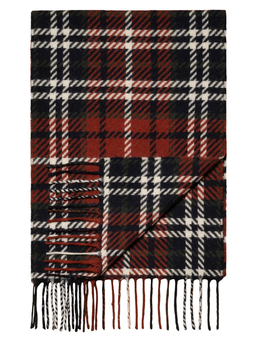 Eton geruite wollen sjaal-100% wol-HEREN ACCESSOIRES-Rood