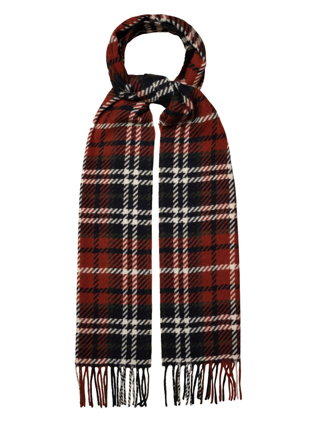 Eton geruite wollen sjaal-100% wol-HEREN ACCESSOIRES-Rood