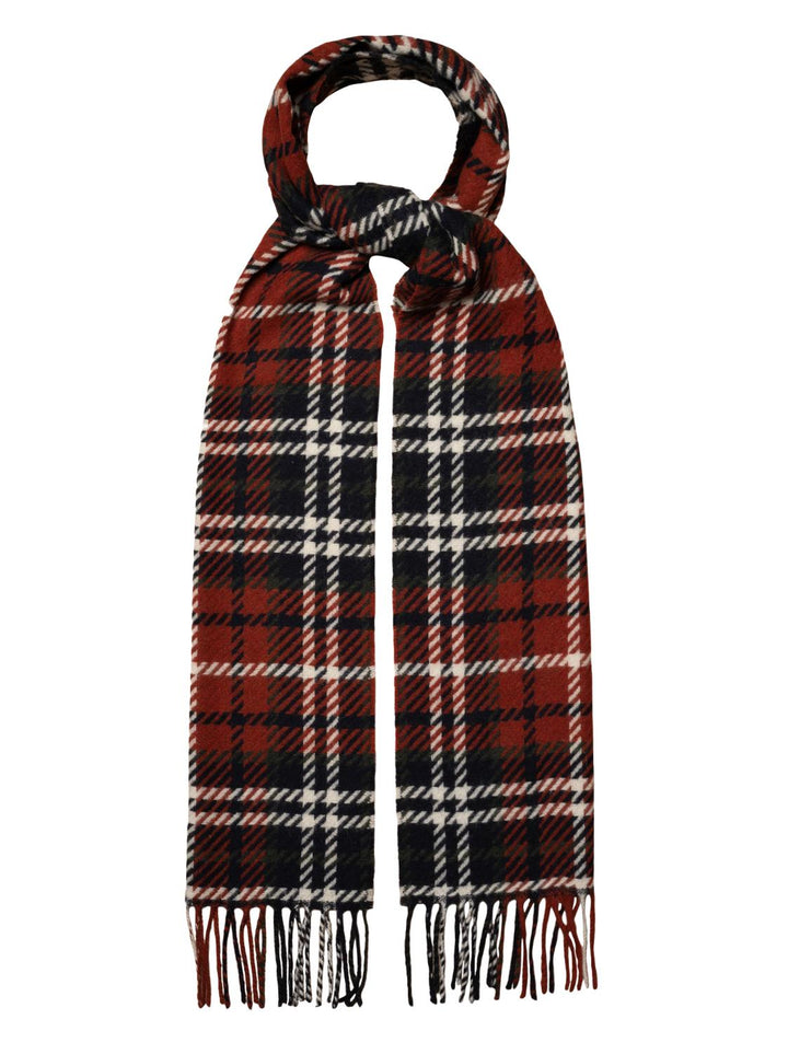 Eton geruite wollen sjaal-100% wol-HEREN ACCESSOIRES-Rood