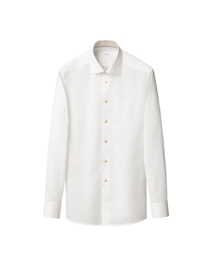 Eton Houndstooth Twill Shirt – Wit-100% katoen-HEREN SHIRTS-Wit