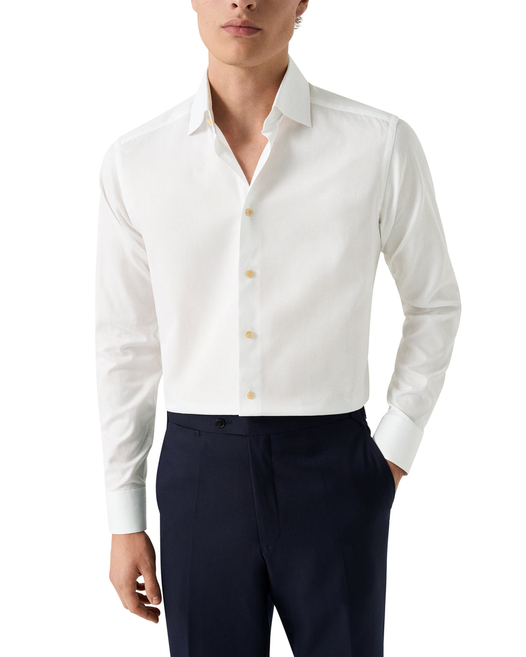 Eton Houndstooth Twill Shirt – Wit-100% katoen-HEREN SHIRTS-Wit