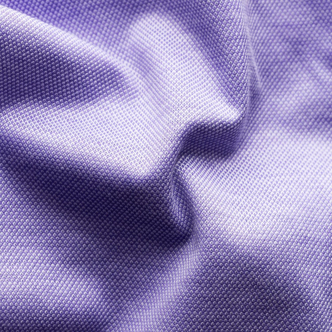 Eton knit pique slim shirt-100% katoen-HEREN SHIRTS-Paars
