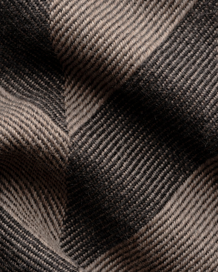 Eton Large Chevron Wollen Sjaal – Bruin-100% merino wol-HEREN ACCESSOIRES-Bruin