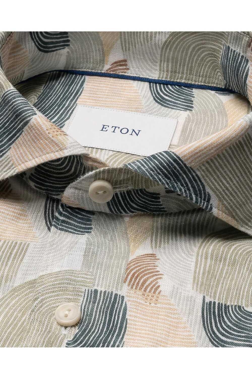 Eton Linnen Shirt – Groen-100% linnen-HEREN SHIRTS-Groen