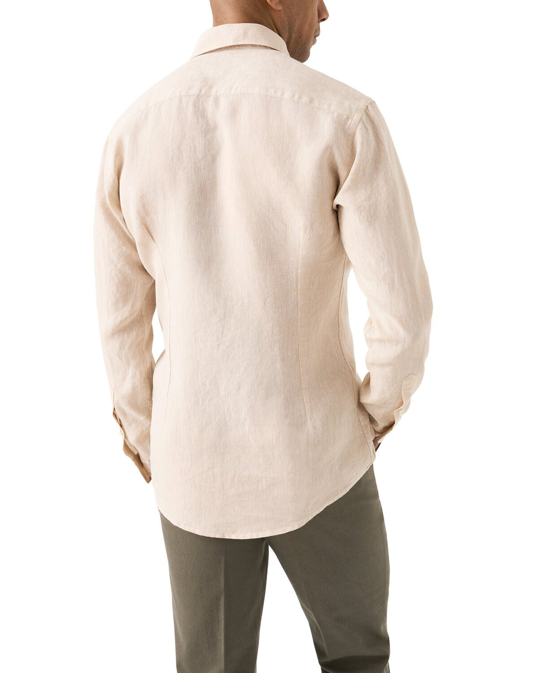 Eton linnen slim fit overhemd-100% linnen-HEREN SHIRTS-Beige