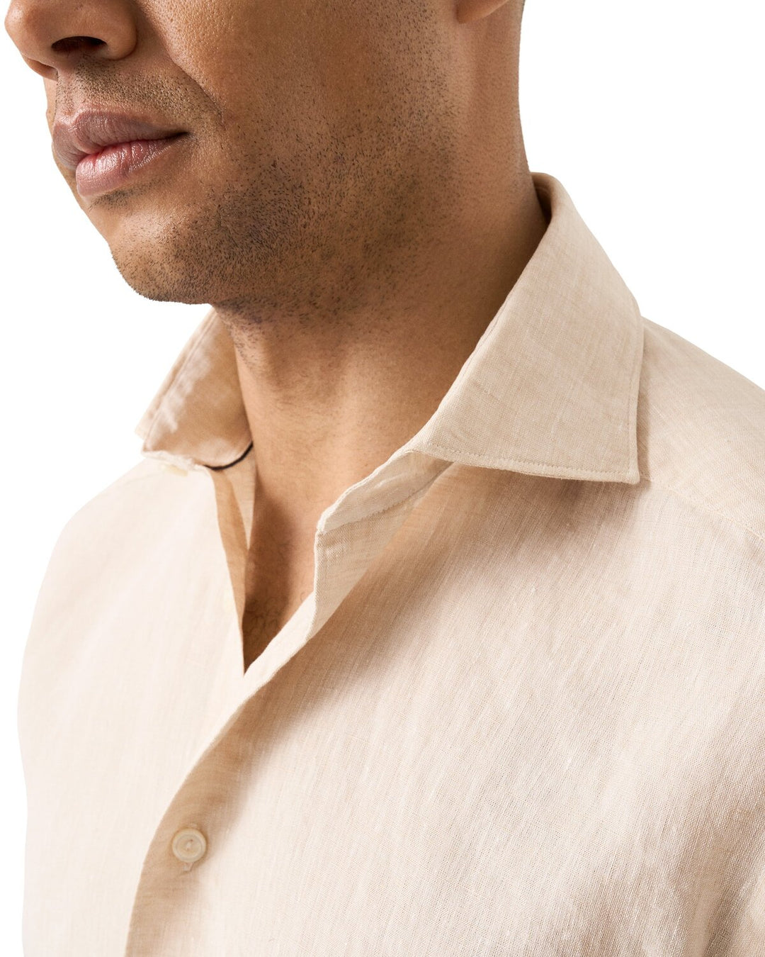 Eton linnen slim fit overhemd-100% linnen-HEREN SHIRTS-Beige
