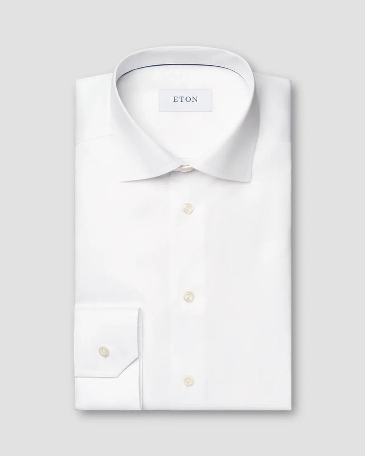 Eton Linnen Slim Fit Overhemd – Wit-100% linnen-HEREN SHIRTS-Wit