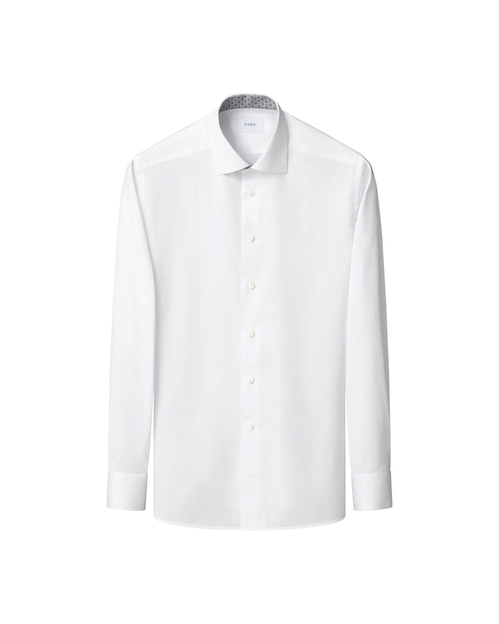 Eton Medallion Comteporary Twill Shirt – Wit-100% katoen -HEREN SHIRTS-Wit
